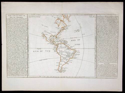 Lacs, Fleuves, Rivieres et Principales Montaignes de l'Amerique [&] Isles, Caps et Ports de Mer de l'Amerique