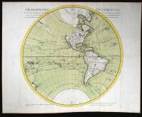 Hemisphere Occidental Dress&eacute; en 1720 pour l'usage particulier du Roy sur les Observations Astronomiques et Geographiques raport&eacute;es la m&eacute;me ann&eacute;e dans l'Histoire et dans les memoires de l'Academie Rle de Sciences...