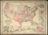 Johnson's New Military Map of the United States Showing the Forts, Military Posts & All the Military Divisions with Enlarged Plans of Southern Harbors...