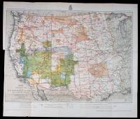 10 yearly examples of the Skeleton/Progress map of the Wheeler Surveys of the Territory of the United States West of the Mississippi River