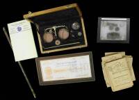 Approximately 35 various items, including photos, a scale, mining certificate, etc.
