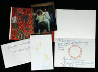 Group of 5 Christmas greetings cards, each signed by Linda and Charles Bukowski to Louise Webb (of Loujon Press)