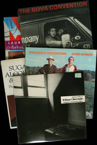 Collection of 5 spoken-word LP records, including readings by William S. Burroughs, and others