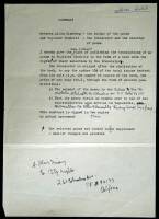 Contract Between Allen Ginsberg (author of the poems) and Vojislav Šindolic (translator and editor of the poems), typed with holographic notes