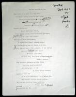 ''Bayonne Entering N.Y.C.'' - xerox typescript with holographic corrections by Ginsberg