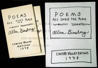 Poems All Over the Place, Mostly 'Seventies - 2 copies, plus original holograph drawing for the cover of the book