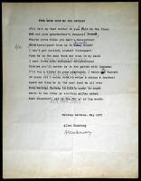 Punk Rock You&rsquo;re my Big Crybaby &ndash; Xeroxed poem, signed and with hand-corrections