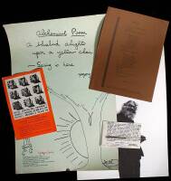 Collection of 6 Beat related ephemeral items: 5 broadsides and 1 typed postcard signed