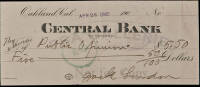 WITHDRAWN Check signed by Jack London