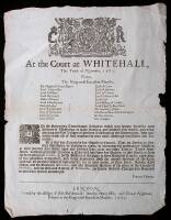 Printed broadside declaring the law against bonfires and fireworks
