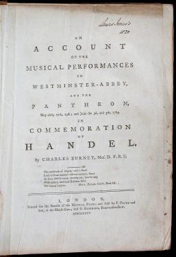 An Account of the Musical Performances in Westminster-Abbey, and the...