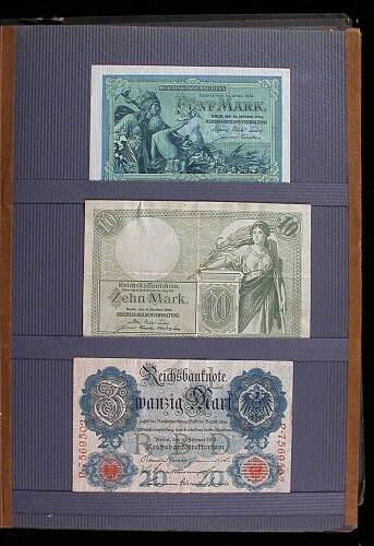 Sammel-Album der deutschen Reichsbank- Reichskassen- und Darlehenskassenscheine aus den Jahren 1914-1924