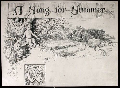 ''A Song for Summer'' - Original pen-and-ink drawing for St. Nicholas