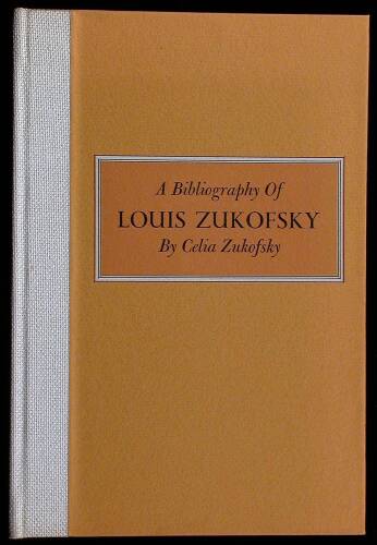 A Bibliography of Louis Zukofsky