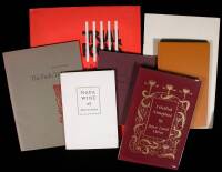 Lot of seven fine press books of literary nature