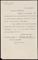 Typed letter, signed from Joel Chandler Harris - after "Uncle Remus"