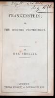 Frankenstein; or, the Modern Prometheus [bound with] Violet; or, the Danseuse. A New Edition [by Lady Malet]