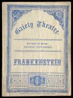 Gaiety Theatre. [A Playbill for] Frankenstein