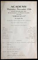 ''Dracula'' The Vampire Play. Dramatized by Hamilton Dean and John L. Balderston from Bram Stoker's Famous Novel