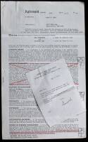 The Institute and Rainbow&rsquo;s End &ndash; Original Book Contract for James M. Cain&rsquo;s books, The Institute and Rainbow&rsquo;s End, Signed by James M. Cain and the Publisher
