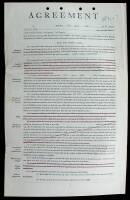 Love&rsquo;s Lovely Counterfeit &ndash; Original Book Contract for James M. Cain&rsquo;s book, Love&rsquo;s Lovely Counterfeit, Signed by Alfred Knopf
