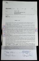Mignon &ndash; Original Book Contract for James M. Cain&rsquo;s book, Mignon, Signed by James M. Cain and the Publisher