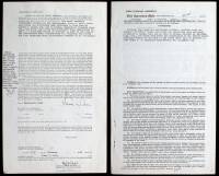 Serenade – Original Film Purchase Contract between Cain and Warner Bros. Pictures for Cain’s novel, Serenade